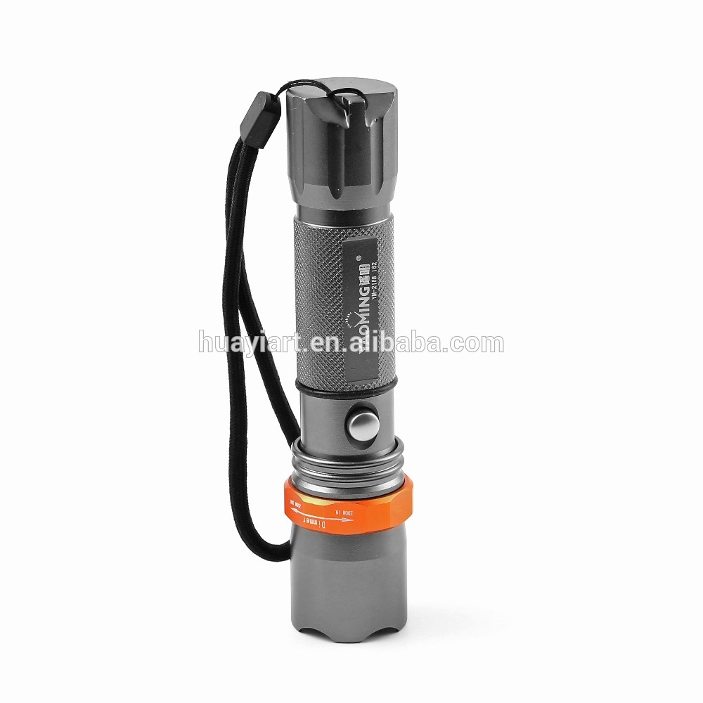 1101 Swat Q5 zoom dimmer led flashlight with traffic baton