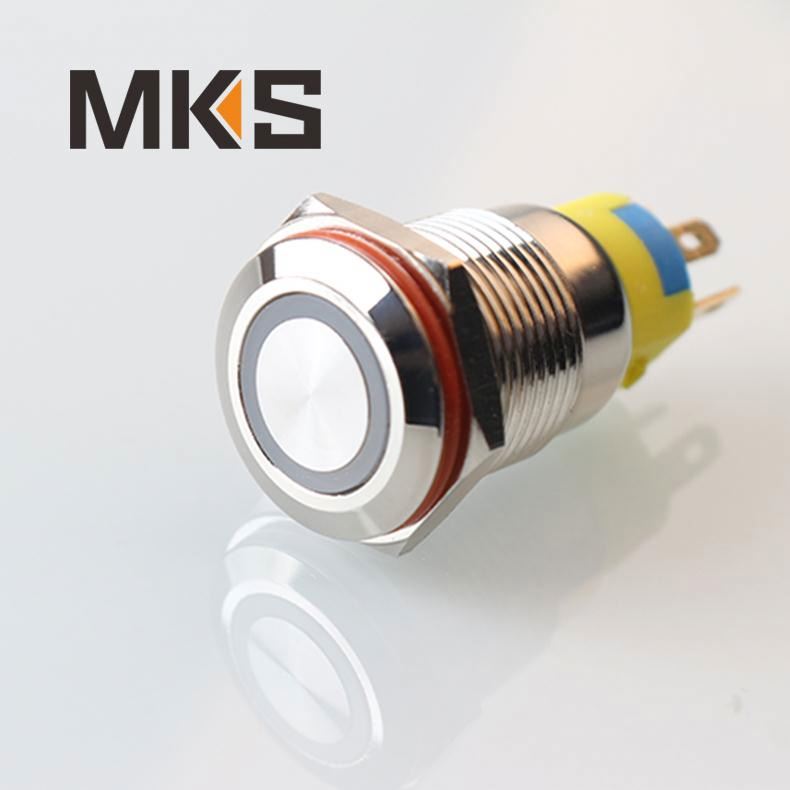 16mm IP67 metal push button switch for kitchen hood