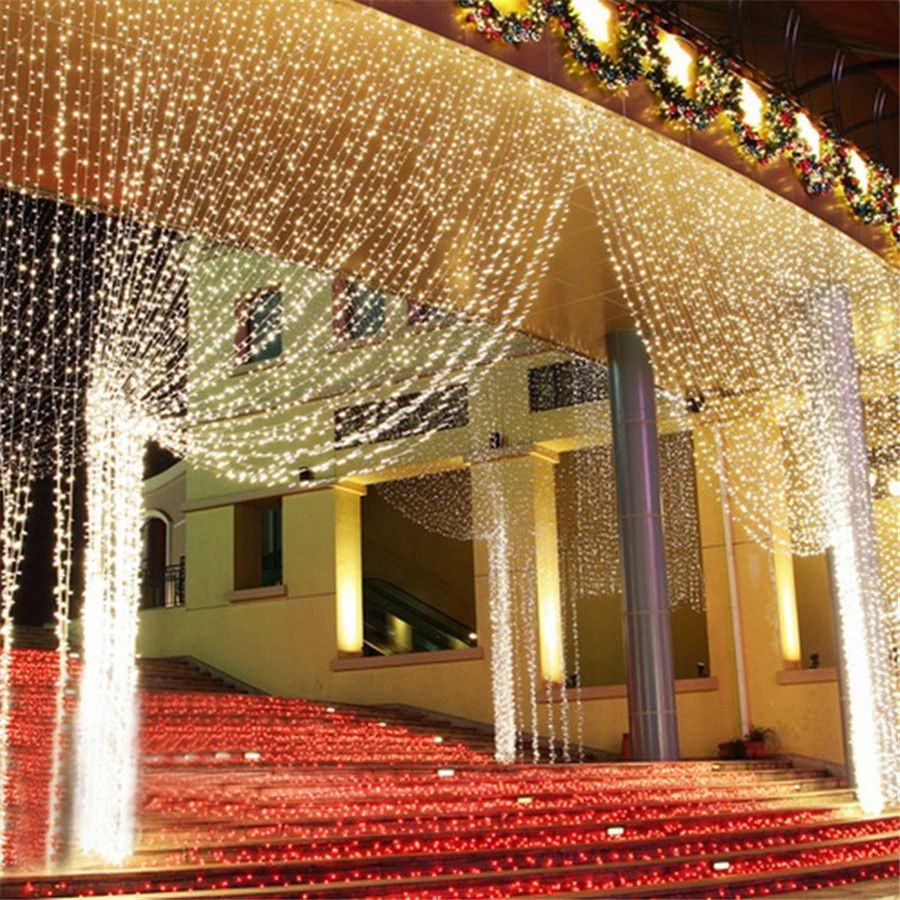 Professional factory window curtain string light wedding curtain light led for decoration wedding curtain light