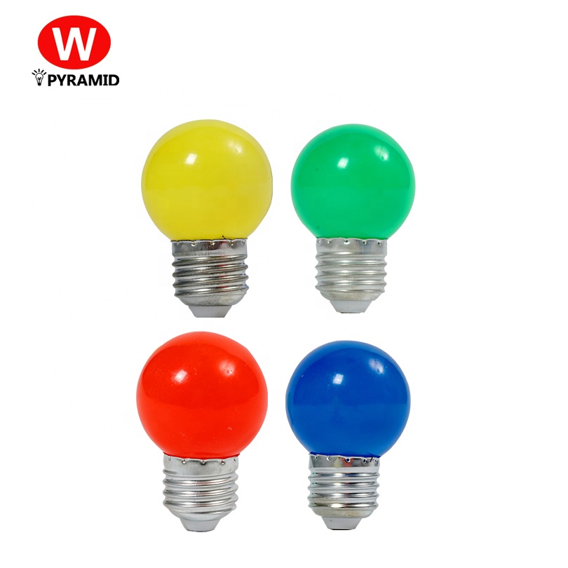 Chinese high brightness holiday lighting colorful  plastic led bulb light