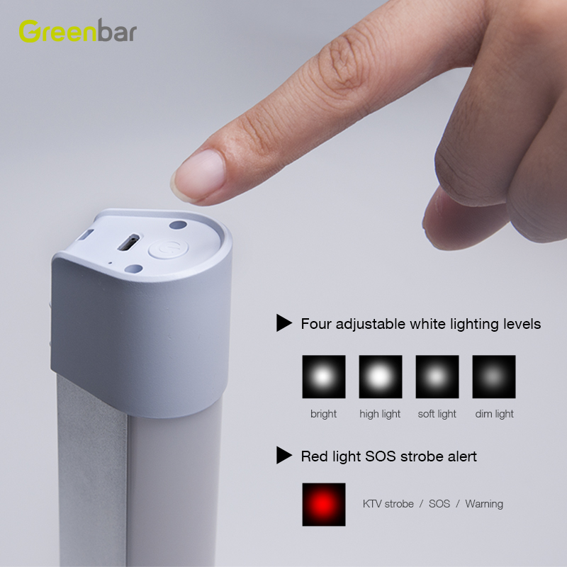 Greenbar rechargeable portable Magnetic Dimmable LED outdoor camping tent light household emergency light for dormitory cabinet