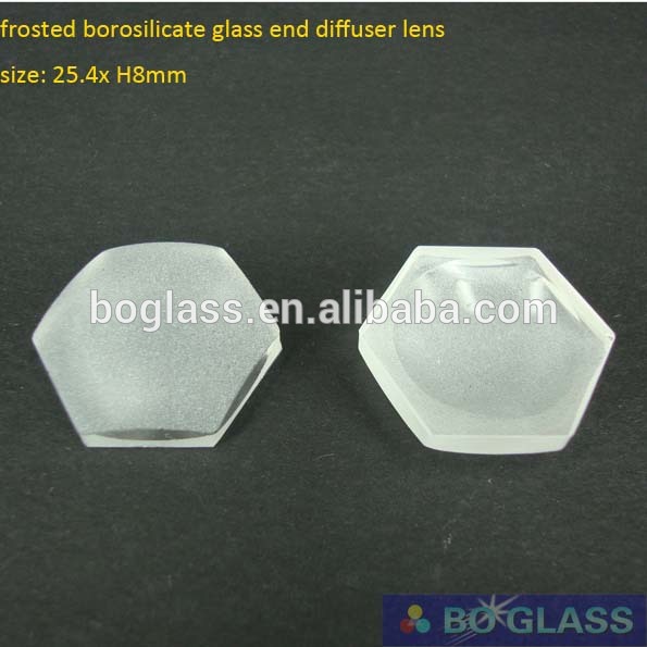 frosted borosilicate glass end diffuser lens; glass light covers