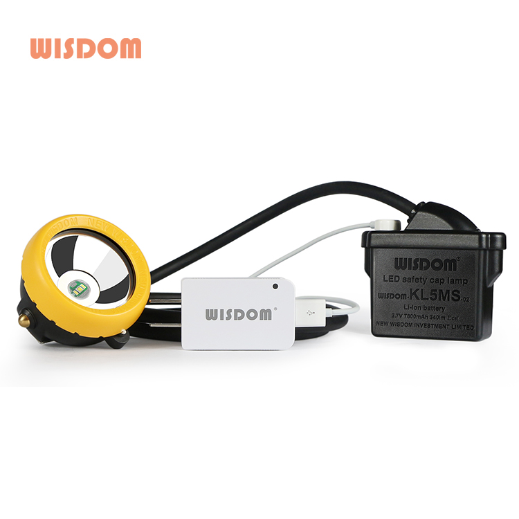 WISDOM ex miner head lamp recharge battery bright lamp, led light lithium battery cap lamp, led coal mining lights KL5MS