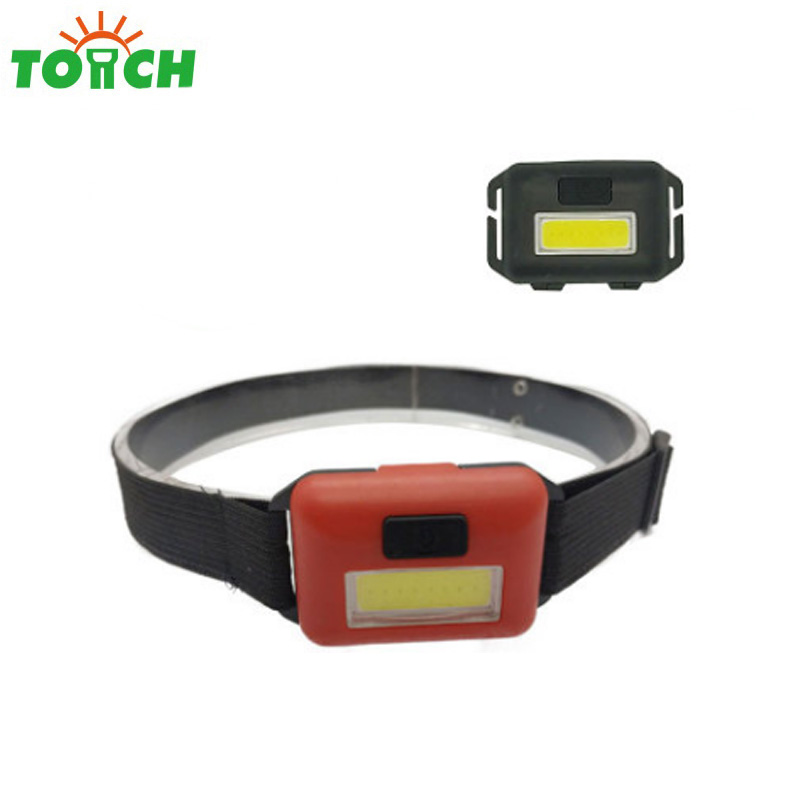 cheap mini cob headlight ABS plastic small led headlamp for camping