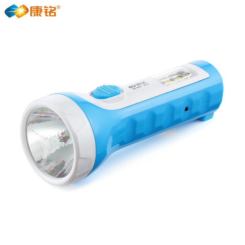 Led abs plastic  hot sale High quality Pocket Flashlight with end light plastic best rechargeable flashlight