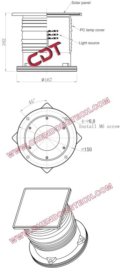 solar power navigation beacon light for tower, Solar Plug in light