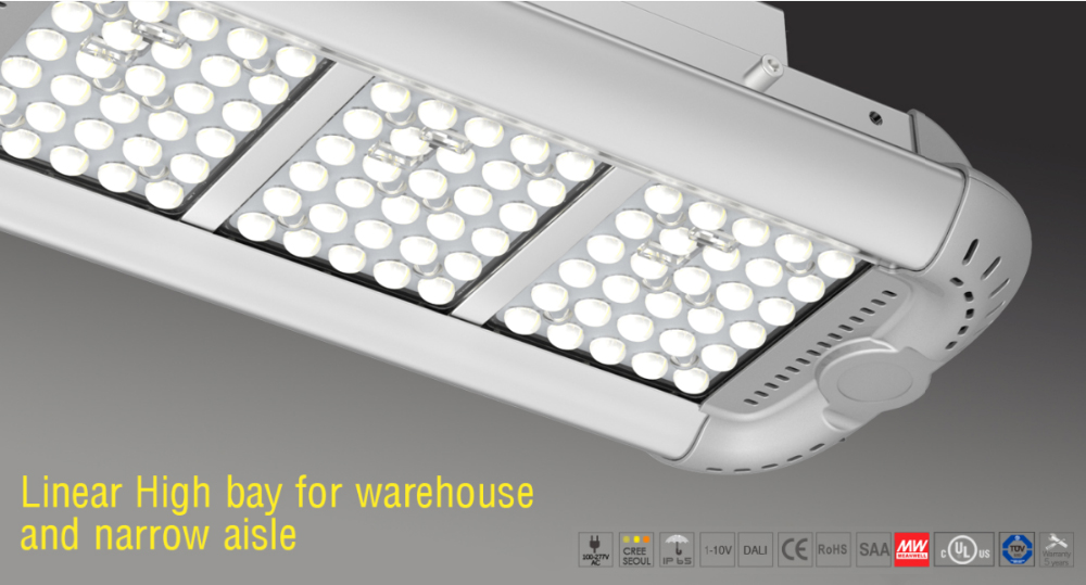 0-10V 130LM/W Seoul Meanwell Warehouse 200W Led High Bay Light,0-10V dimming