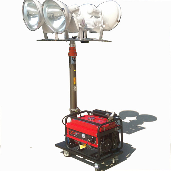 Trailer type  folding mast telescopic generator light tower