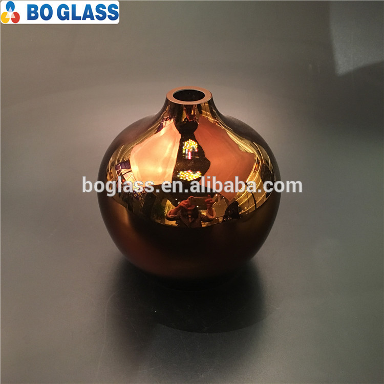 Decorative indoor lighting hand made blown mirror pendant glass lamp shade