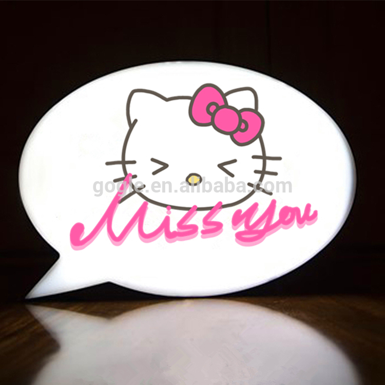 speech bubble elliptical Handwritten wipe led cinematic light box