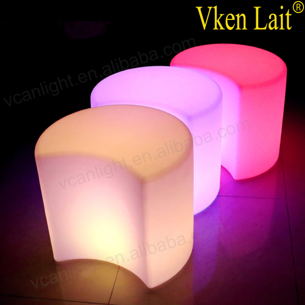 glowing illuminated light up inflatable sofa ottoman for garden patio