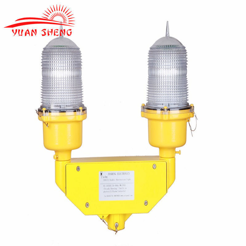 LED Dual aviation obstruction warning lights/Twin weatherproof aircraft Lights/led tower obstacle light