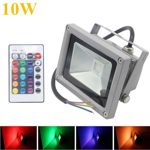 RGB LED Outdoor Waterproof Flood Light 10W 20W 30W 50W led flood light sopt outdoor lamp With Remote Controller AC85-265V