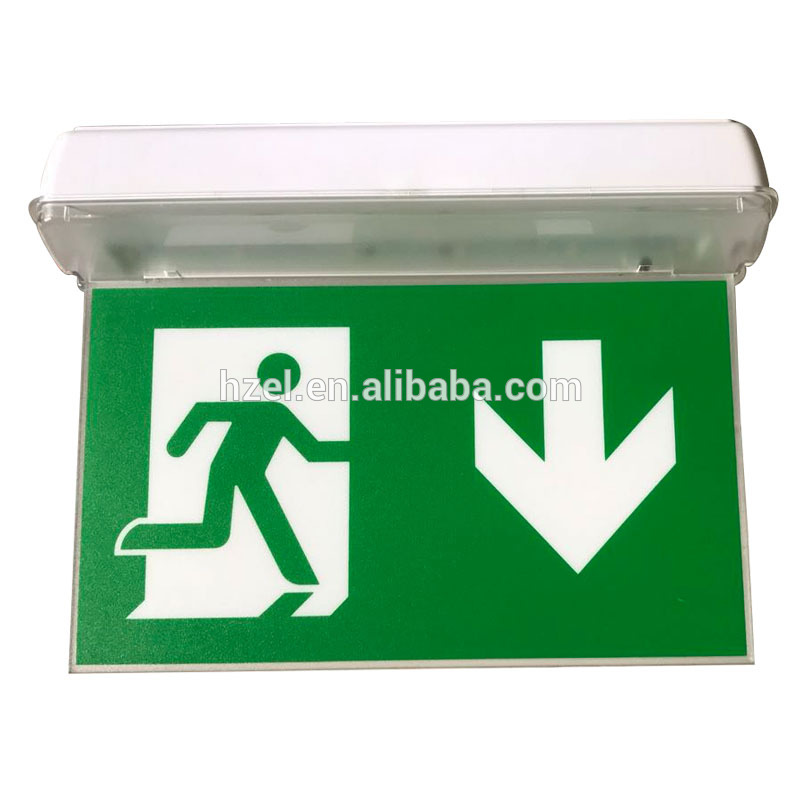 3W Ceiling Recessed Led Emergency Bulkhead with Exit Sign