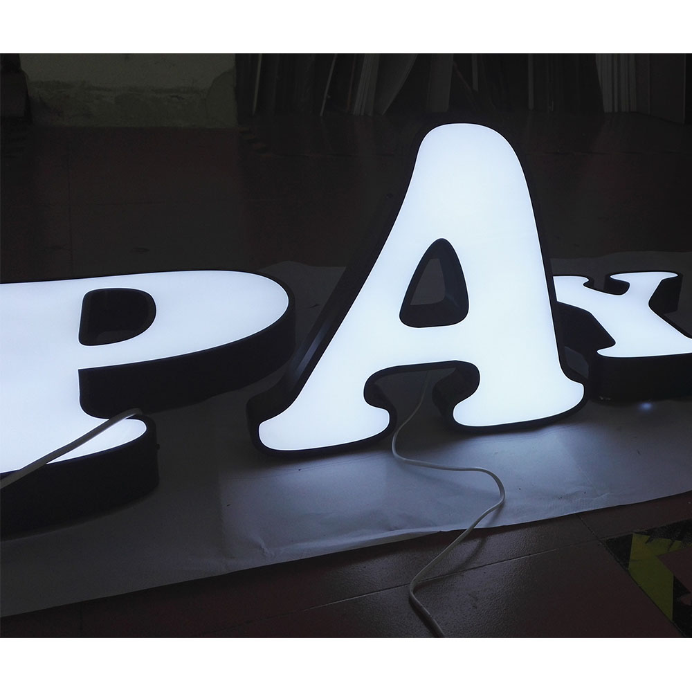 Acrylic Display DIY LED sign 3D acrylic signage edge lit Cafe Tattoo Shop led business sign