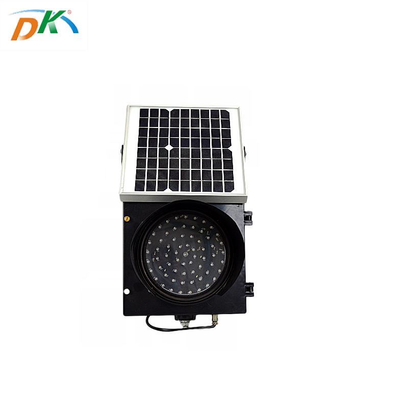 Top quality DK road safety solar LED signal flashing traffic light