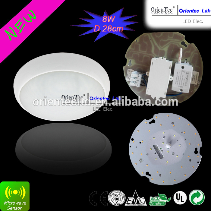 LED 1000LM IP65 4000K 8W sensor bulkhead wall lighting led