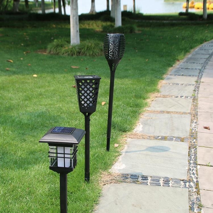 Waterproof Landscape Decoration Solar Garden Torch Lights Dancing Flame 51LED Path Light