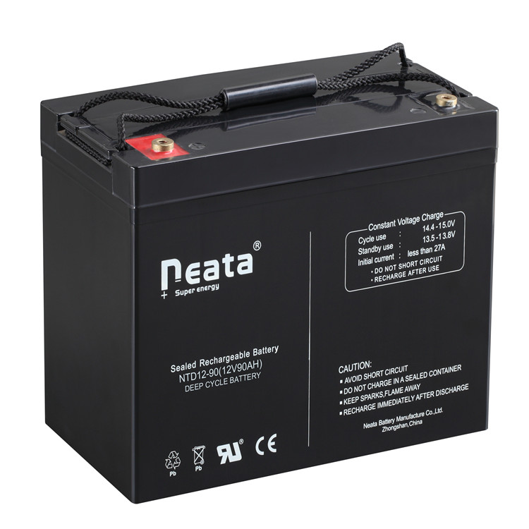 Neata China factory shipping cheap price 12v 90ah marine rv deep cycle battery