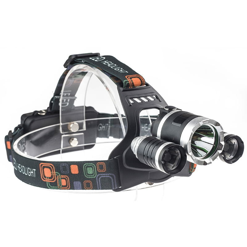 Led rechargeable headlight led 3 * T6 high powerful led headlamp for hunting climbing