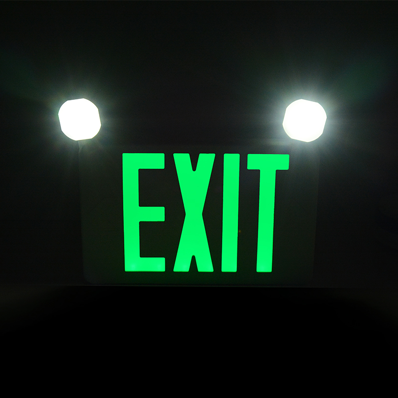 2018 America standard  rechargeable battery backup fire led emergency light combo exit sign for America Canadian Market