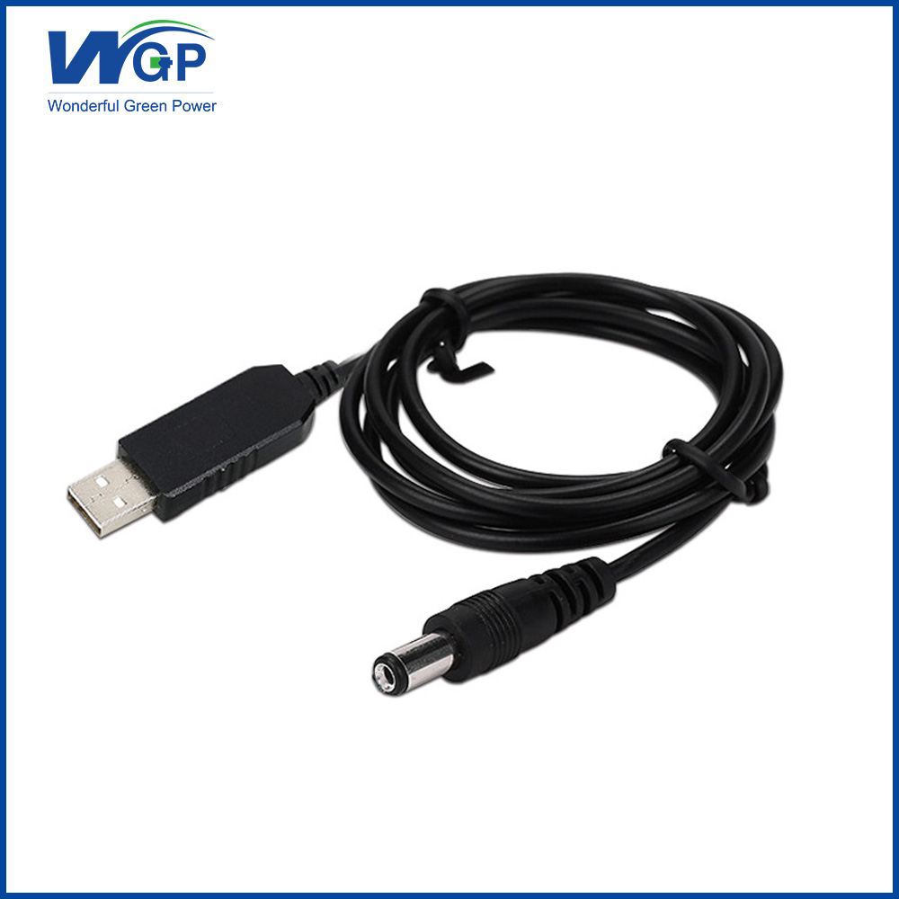 Free laser OEM logo USB power boost line DC 5V to DC 9V 12V output step up cable