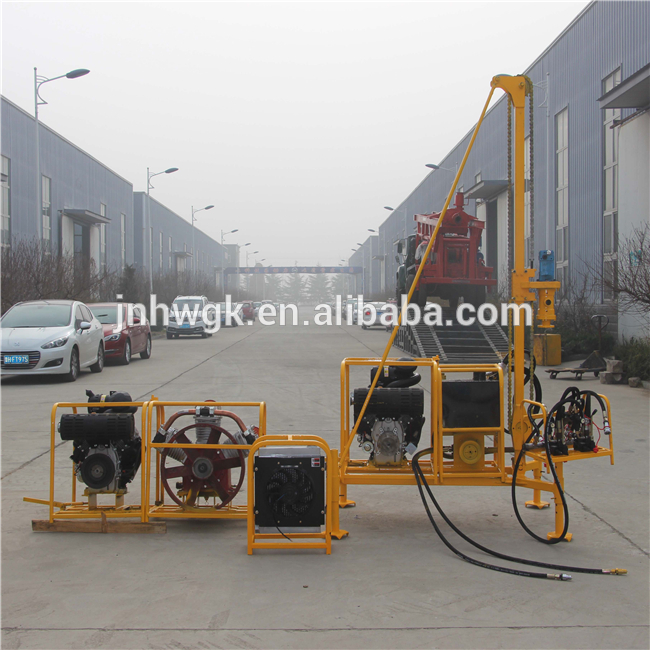 30m Depth Portable Mountain Air Shock Drilling Rig With Mud Drilling And Spiral Drilling Methods