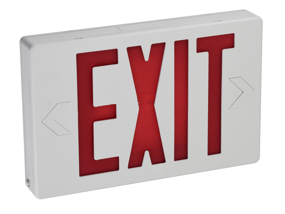 Us Standard Hardwired Red Green Led Compact Combo Exit Sign Emergency Led Light