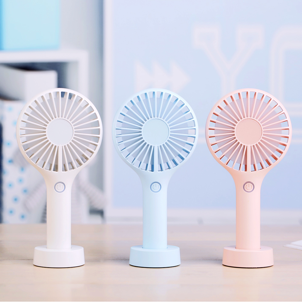 2019 New Handheld Battery Operated Rechargeable Mini USB Desk Fan for Summer Gifts