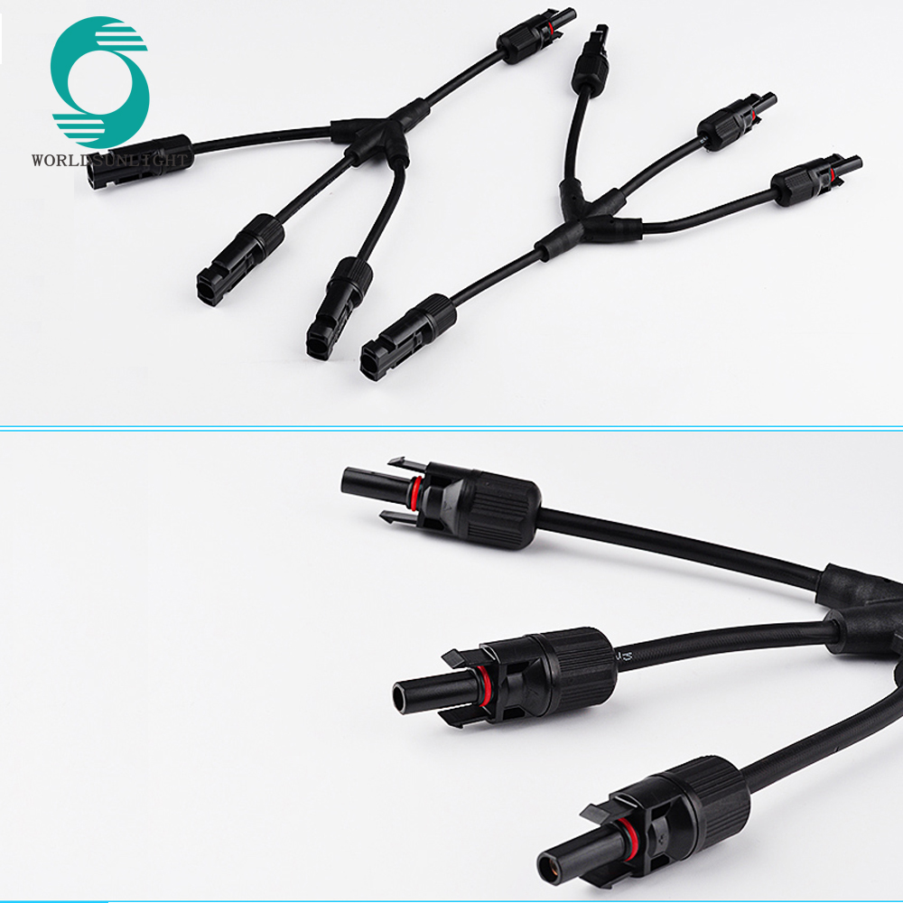 CE TUV Waterproof IP67 1000v dc 2.5mm2 ,4mm2 ,6mm2 16A 20A 25A 30A mc4y solar connector pv connector solar connector