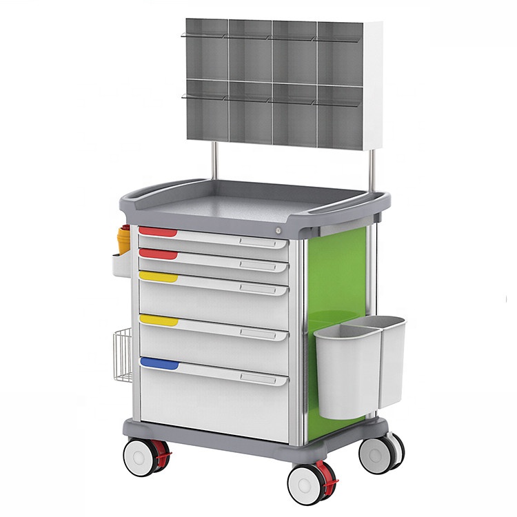 ABS doctor medical cart for sale hospital emergency crash trolley