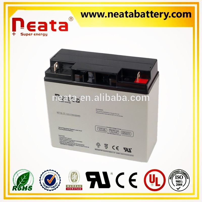 Low price deep cycle 12v 17ah lead acid solar storage battery