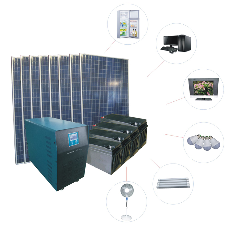 Best price normal inverter 10 kw solar panel system for AC TV