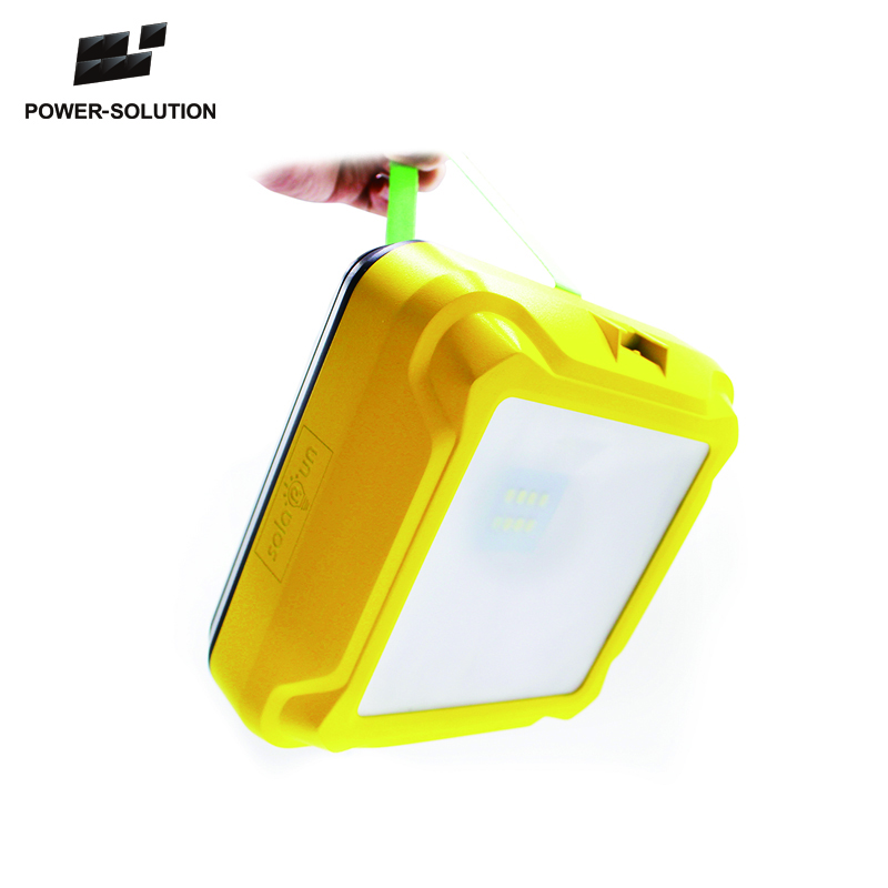 Energy saving led solar lamp with USB mobile charger for home lighting