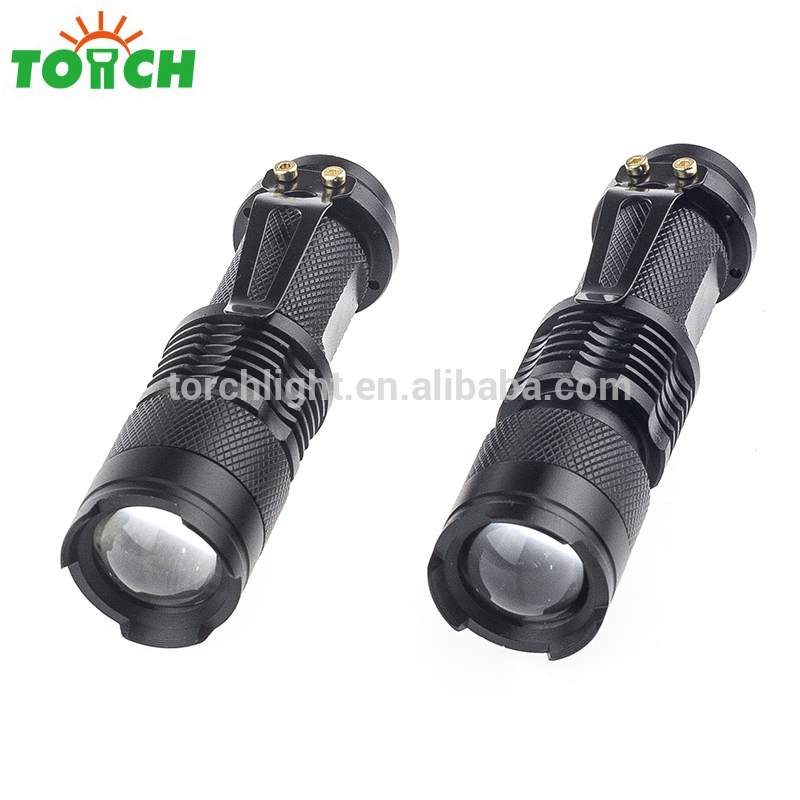 High power zoomable factory price led bicycle light XPE bulb adjustable focus pocket clip & waterproof mini bicycle light