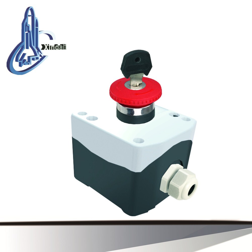 hot sale industrial mushroom push button control box switch with key N/C XDL25-B188P