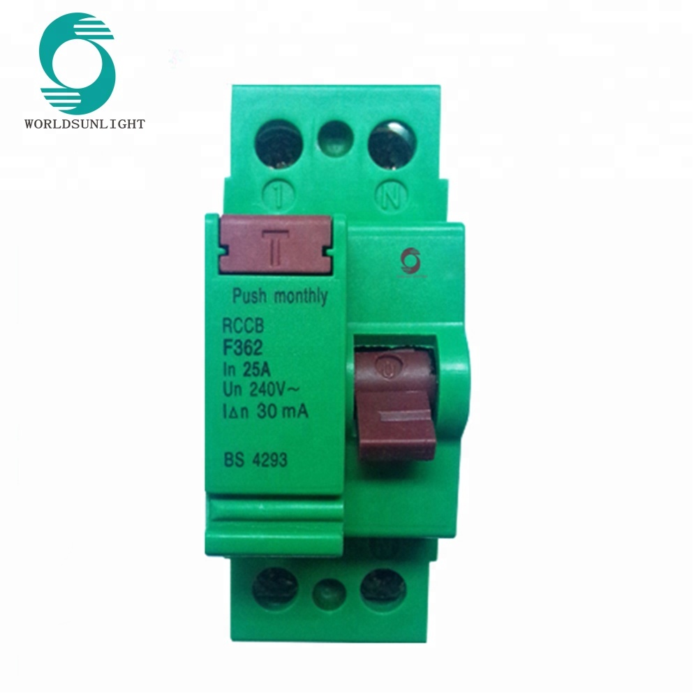 XF360 series F362 30ma 100ma 300ma 500ma 16-100A 2P residual current circuit breaker rccb