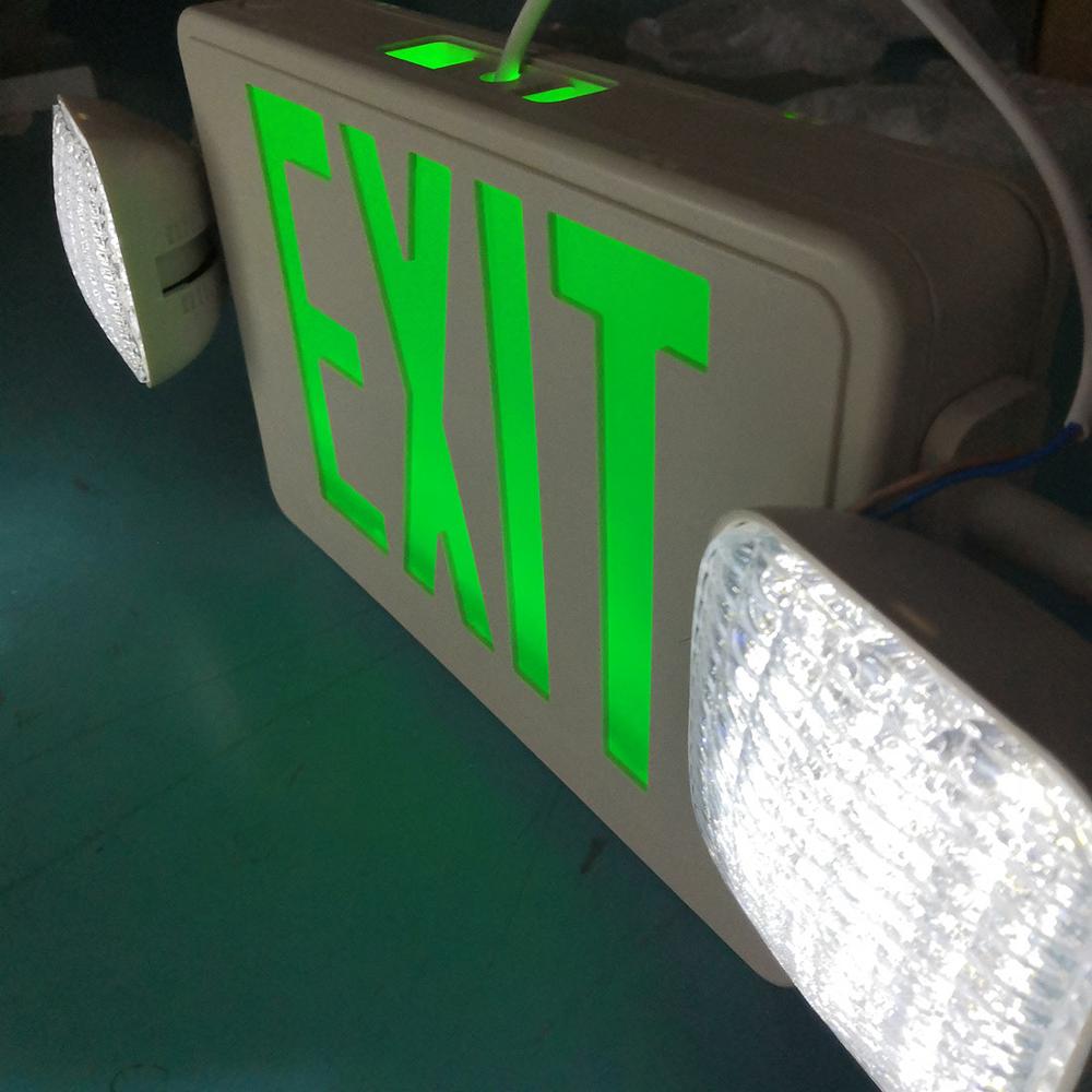 Newest big power green red combo lights fire safety led emergency exit indicator sign light