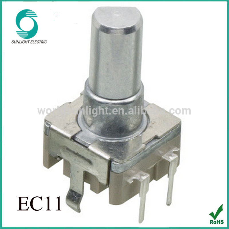 ROHS EC11 11mm long life incremental metal rotary encoder switch for volume control