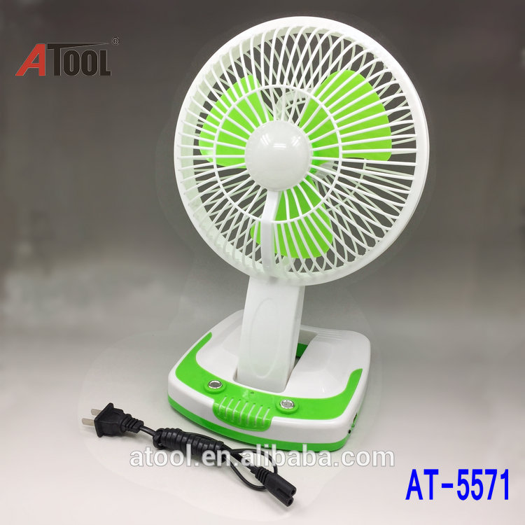 ATOOL rechargeable MIN fan with desklight ABS plastic material emergency light with fan