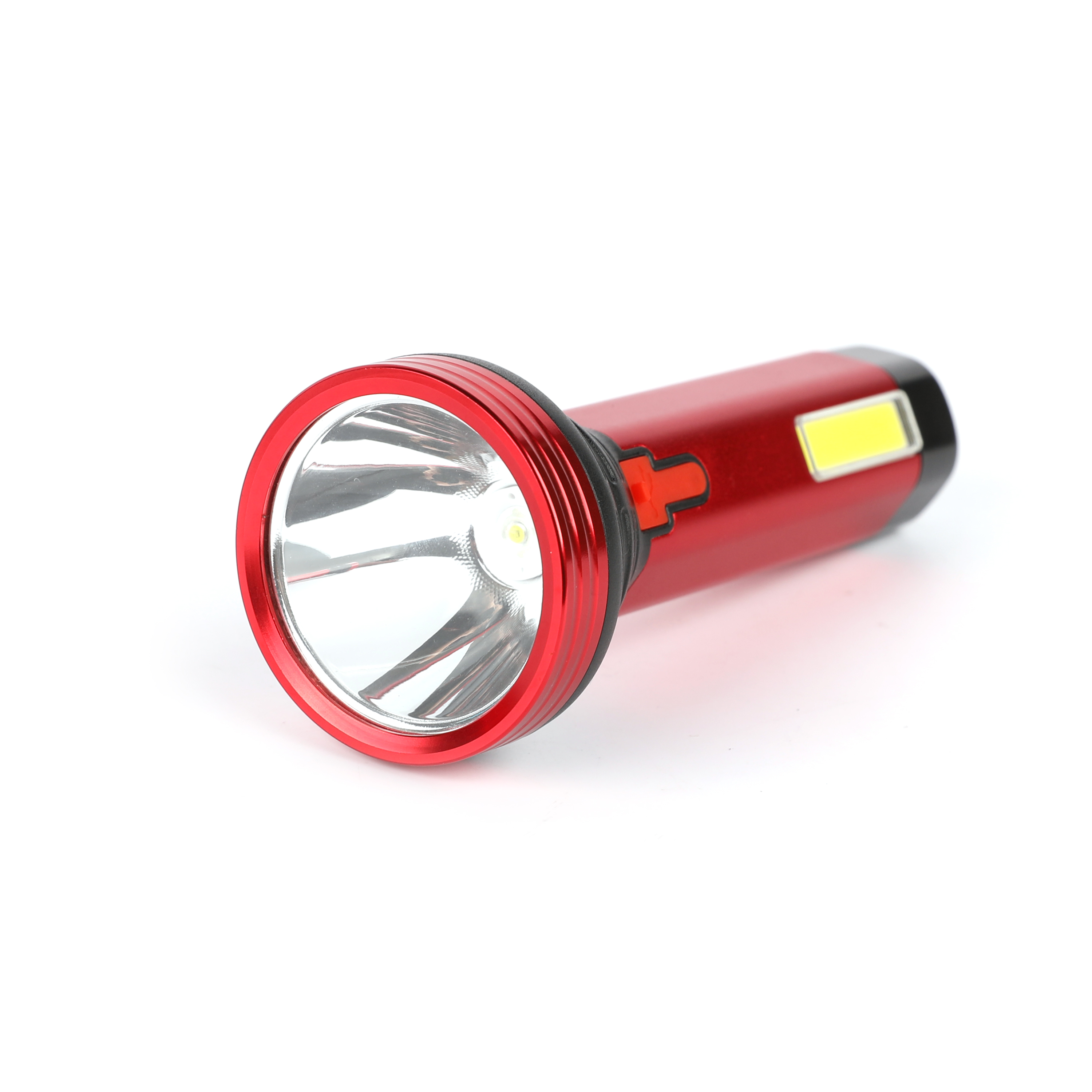 Promotional USB Charging Flashlight Handheld Lumen+cob Built-in Power LED light Flashlight