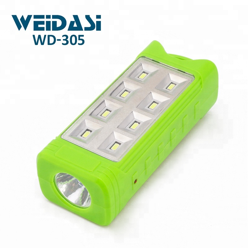 oem 8 smd solar LED emergency light with rechargeable battery