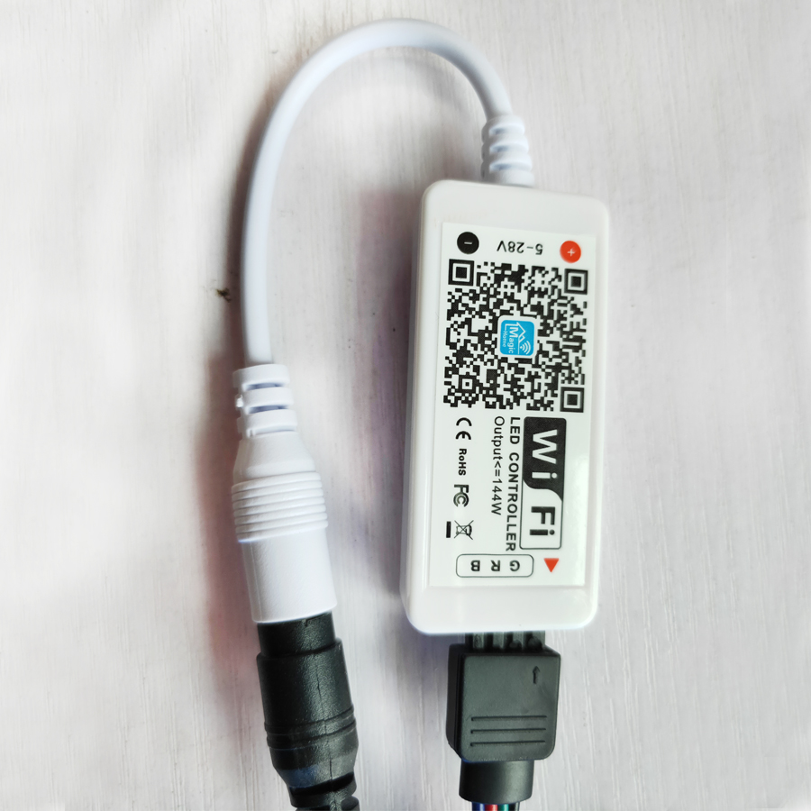 DC12V RGB RGBW Wifi LED Controller Android /IOS Mini + IR 24Key Remote control for SMD 5050 LED Strip Light Via Smartphone