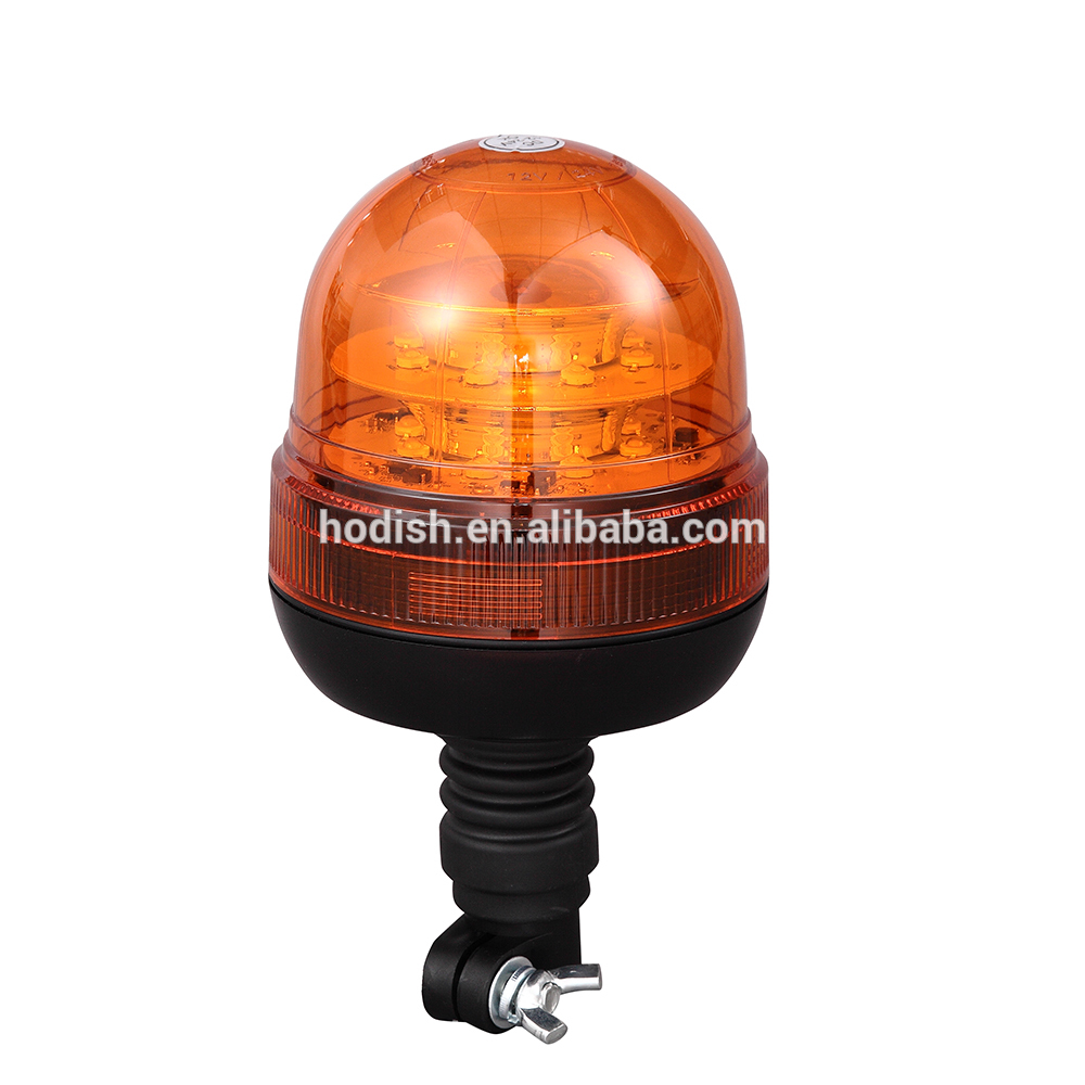 Rotating Beacon Light Amber Yellow with 5 Mounting, 12/24V LED Strobe Beacon for Truck Trailer Tractor