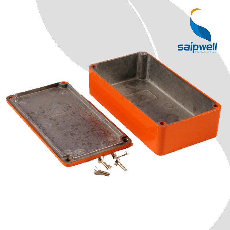 SAIP/SAIPWELL Orange Rectangle Musical Instrument Effector Aluminium Case