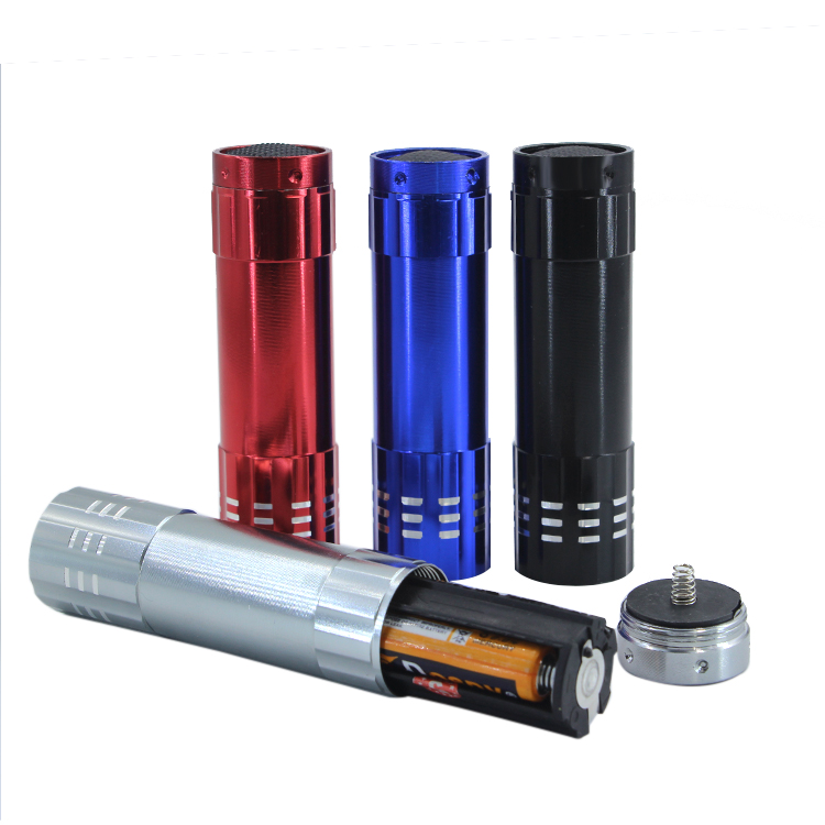 promotional flashlight with 9led waterproof torch, aluminum led flashlight housing pocket torch, 9led hand flashlight