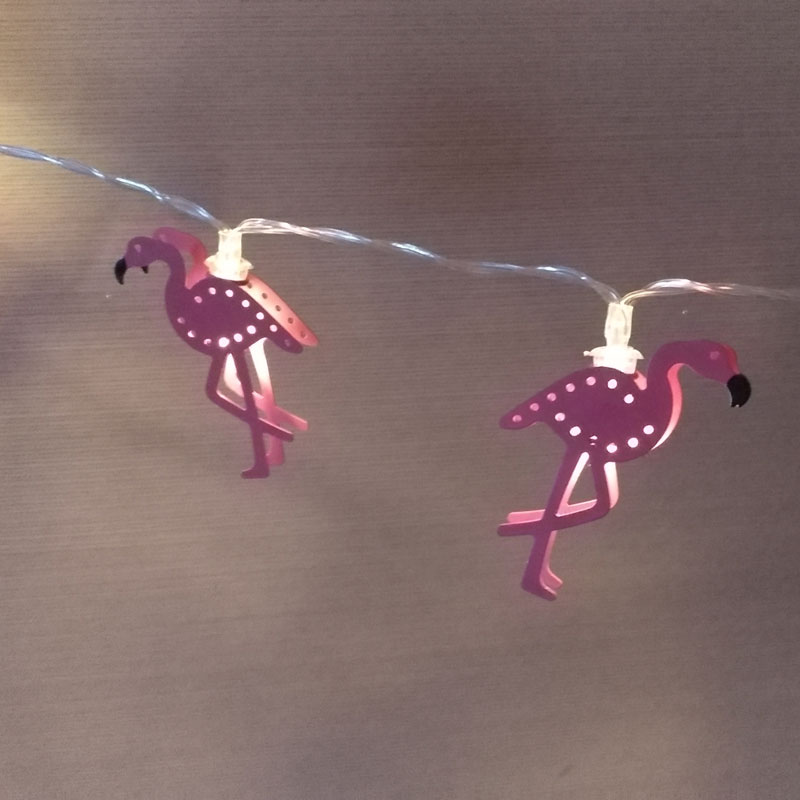 10 LED  Metal Flamingo design  String lights