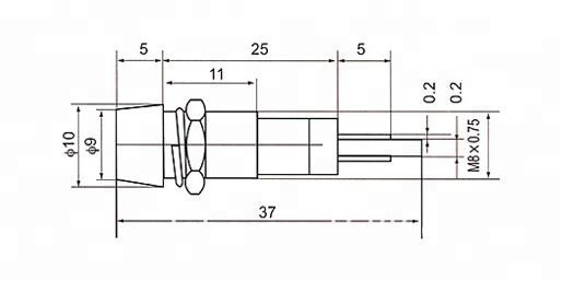 XD8-1 Diameter 8MM 220v Indicator light