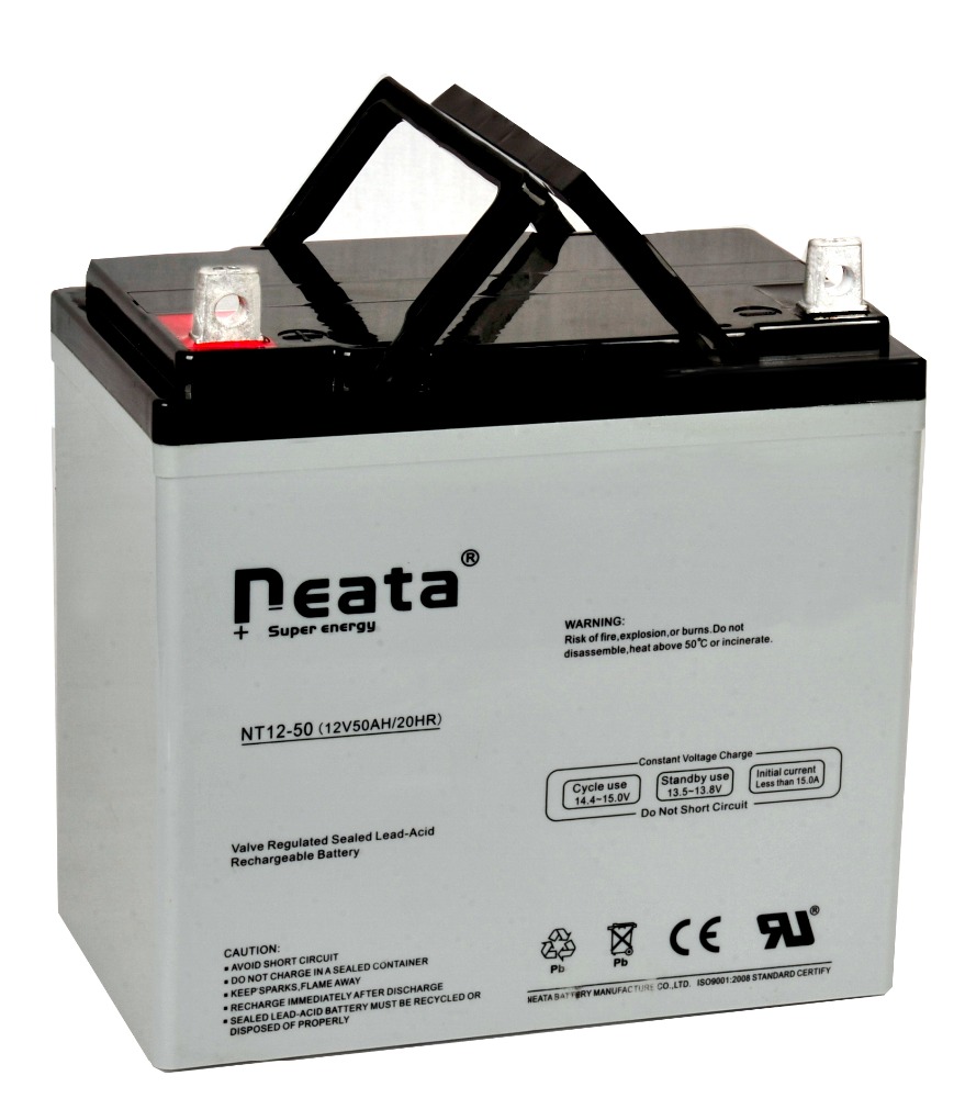 Neata Factory supply directly Solar battery 12V 50ah, deep cycle battery, solar gel battery