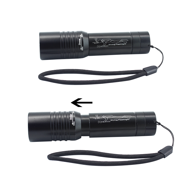 New design good quality T6 10 W led diving flashlight 1000 lumen  uder water 100 meter led torch